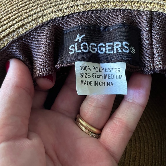 Sloggers Wide Brim Floppy Braided Sun Hat Lanyard Strap Medium M - Picture 4 of 4